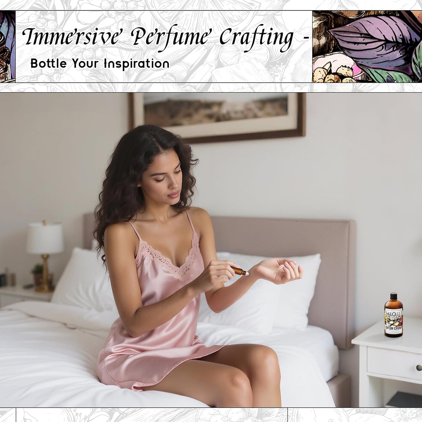 HIQILI Opium Crush Fragrance Oil for Candle, Soap Making, Floral Scent, Essential Oil Diffuser Use, Hair Care - 5.07 Fl Oz