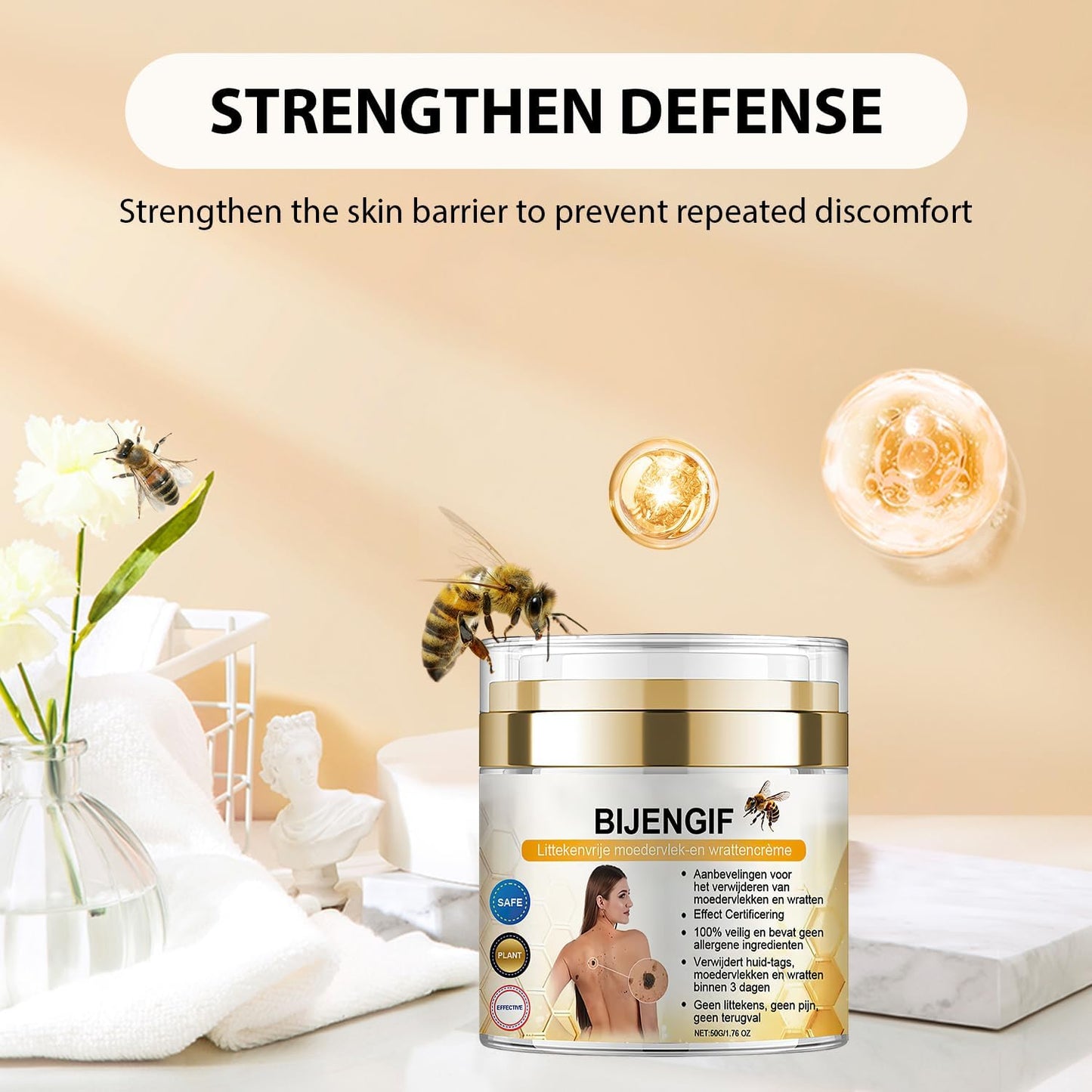 Bee Venom Cream for Removing and Repair, Moisturizing Cream for Men&Women (1Fl Oz)