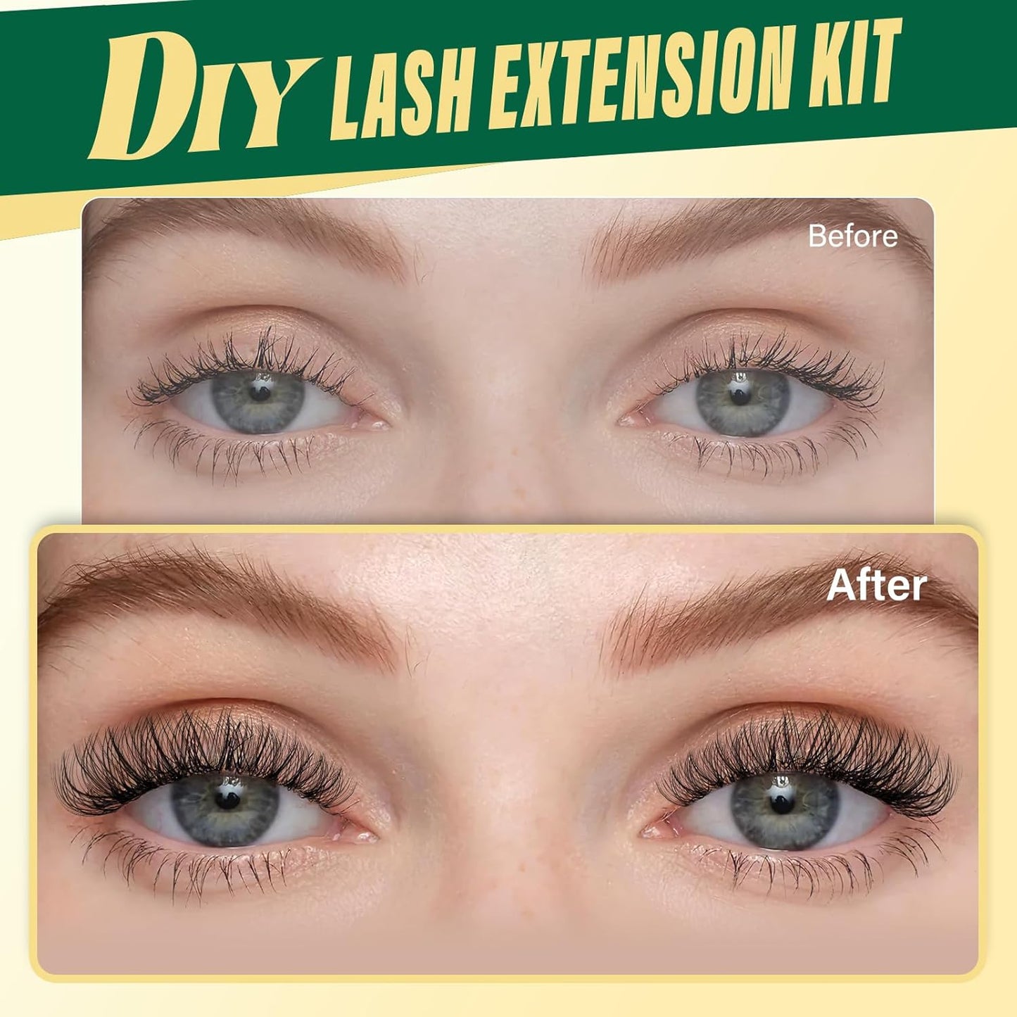 KEYYOULASH DIY Lash Extension Kit 144pcs 8-18MIX Lash Clusters Eyelash Extension Kit with Lash Bond and Seal,Remover,Applicators for DIY Lash Extensions at Home (KY02 Kit)