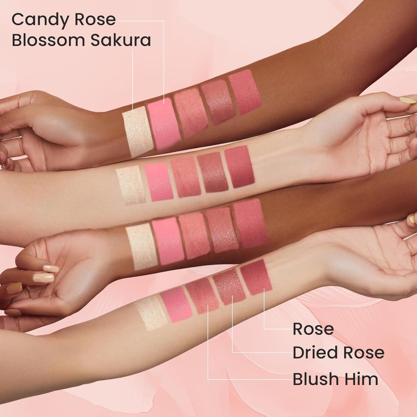 Blush Stick for Cheeks, Cream Blush with Heart-shaped, Blush Face Stick Multi-Use Lip and Cheek Tint, Waterproof Lightweight Easy to Blend Cream Blusher Makeup - Candy Rose