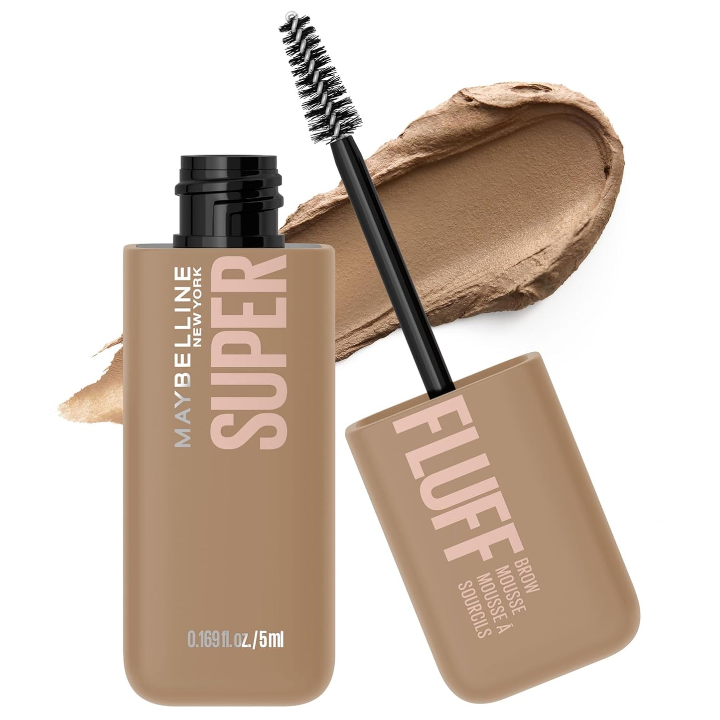 Maybelline Superfluff Volumizing Brow Mousse, All Day Tinted Brow Gel For Soft Full Brows, Blonde, 1 Count