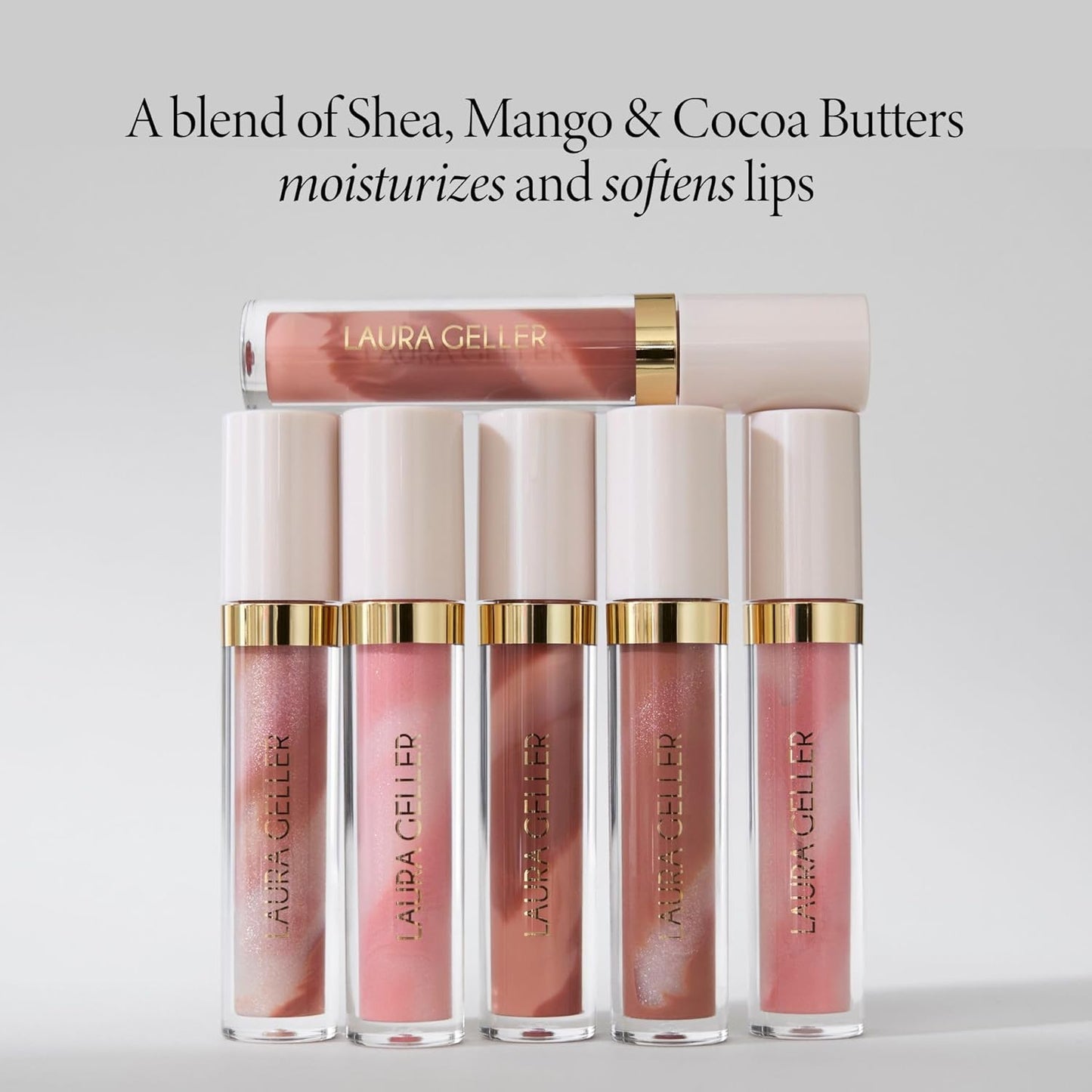 LAURA GELLER NEW YORK Italian Marble Glossy Lip Tint - Moisturizing Lip Gloss - Enriched with Shea, Mango and Cocoa Butters (04 Old Fashioned)