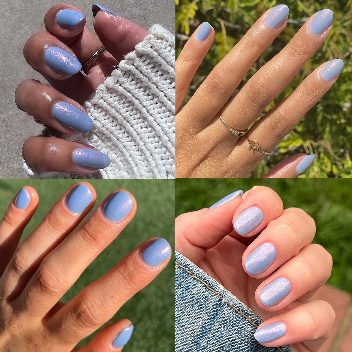 Olive & June Quick Dry Nail Polish | Instant, Fast-Drying, Smudgeproof Color | 15-free, Vegan, Cruelty-Free Formula | Lasts up to 5 Days | Salon-Quality Manicure at Home | Charming Periwinkle Shimmer