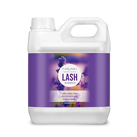 Lash Shampoo Bulk, Eyelash Cleanser for Extensions 2 Liters, Safe Makeup Remover, Non-irritating or Burning Eyelid Foaming Cleanser for Professional Salon and Home Use (Lavender-2L)