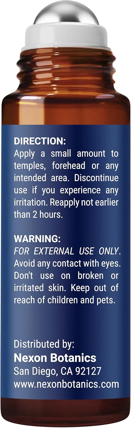 Zen Sleep Essential Oil Roll-On 10 ml - Calming Blend for Serenity & Deep Sleep - Easy-to-Use Roller Ball - Nexon Botanics