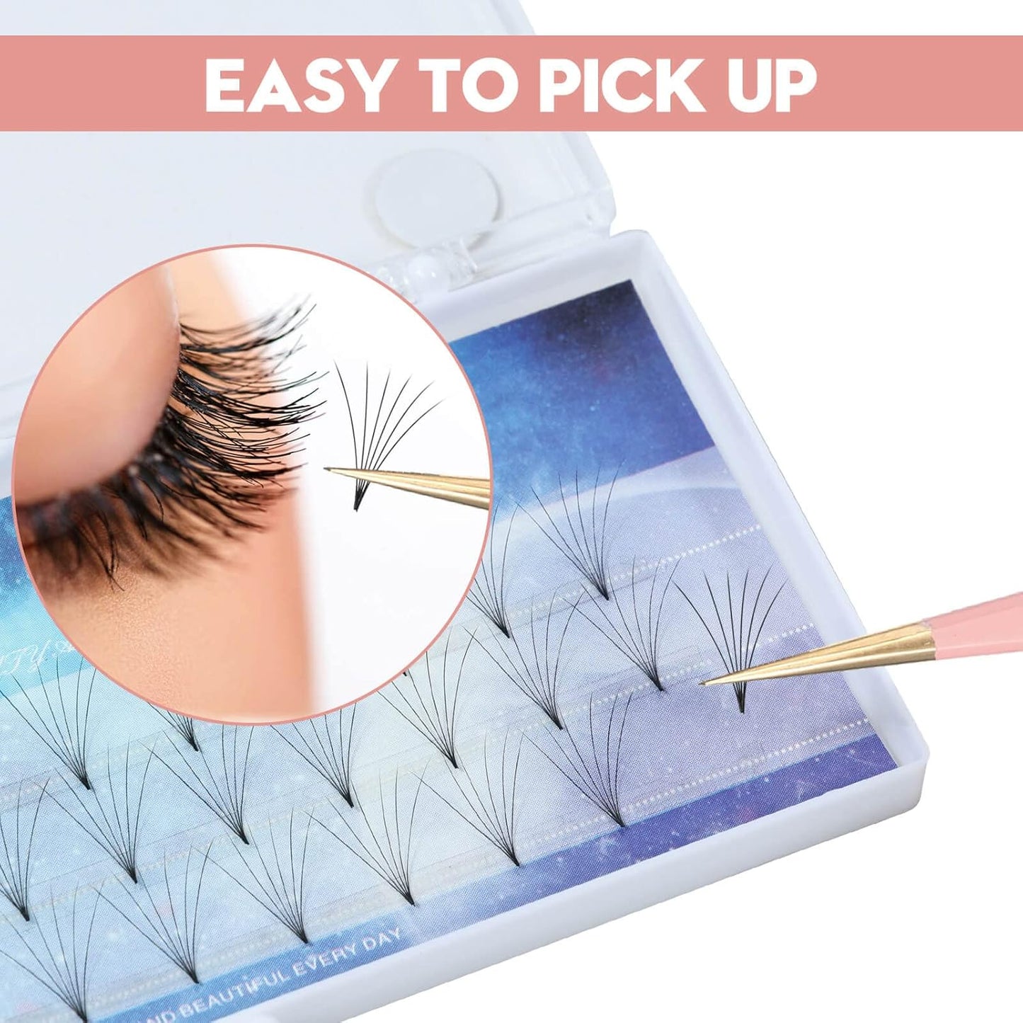 Ms.Queen Straight Tweezers for Eyelash Extensions,Fiber Tip Pointed Isolation Lashing Tweezers