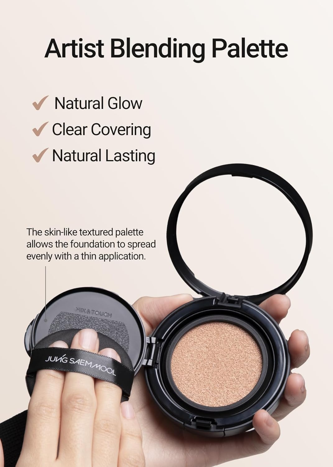 [JUNGSAEMMOOL OFFICIAL] Essential Skin Nuder Cushion (Medium) | Refill Included | Natural Finish | Buildable Coverage | Makeup Artist Brand | Cream Foundation