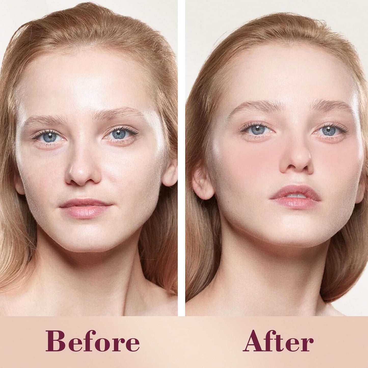 Cilrofelr Dewy Liquid Blush, Soft Cream Liquid Blush for Cheek, Buildable & Blendable Pigment, Lightweight & Smooth Texture, Longwear Formula for a Soft, Natural Flush (05 Nude Peach)