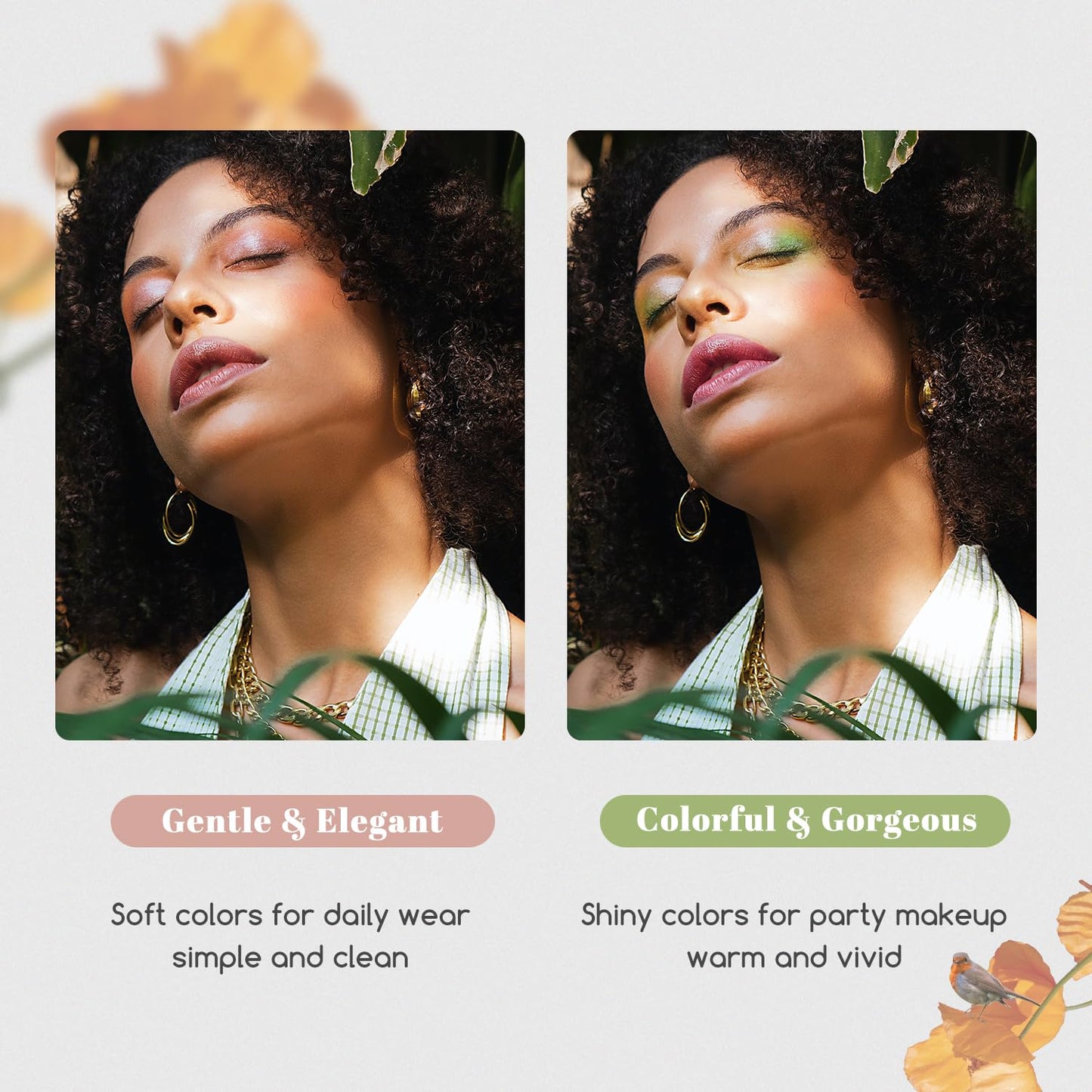 Color Nymph Beginner Makeup Kits For Teens With Train Case Included Full Makeup Kit Eyeshadow Palette Blushes Bronzer Highlighter Lipstick Brushes Mirror（Gold）