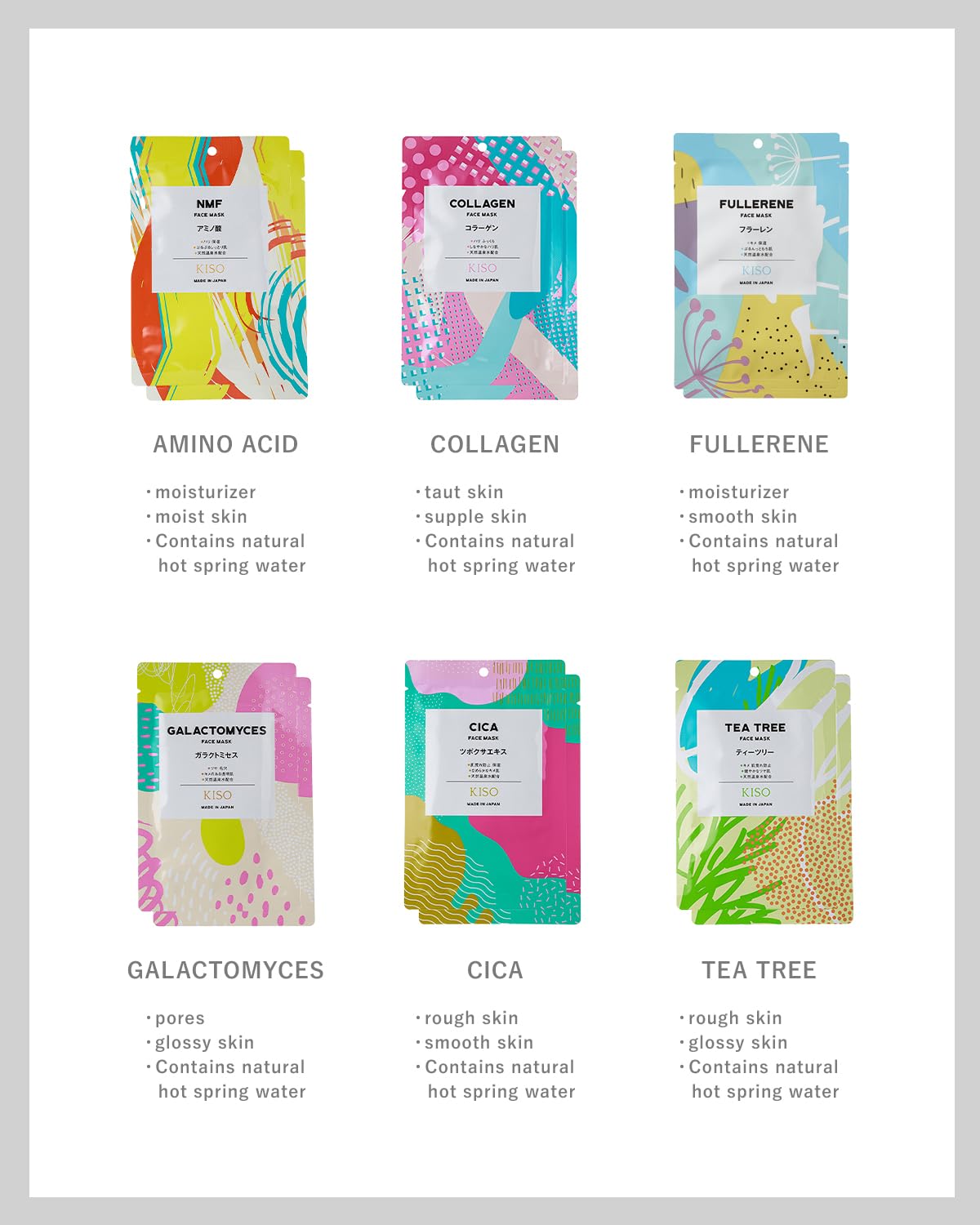 Facial Sheet Mask (24 Pieces) 100% Pure Hot Spring Water, No Added Water Moisturizing Skincare