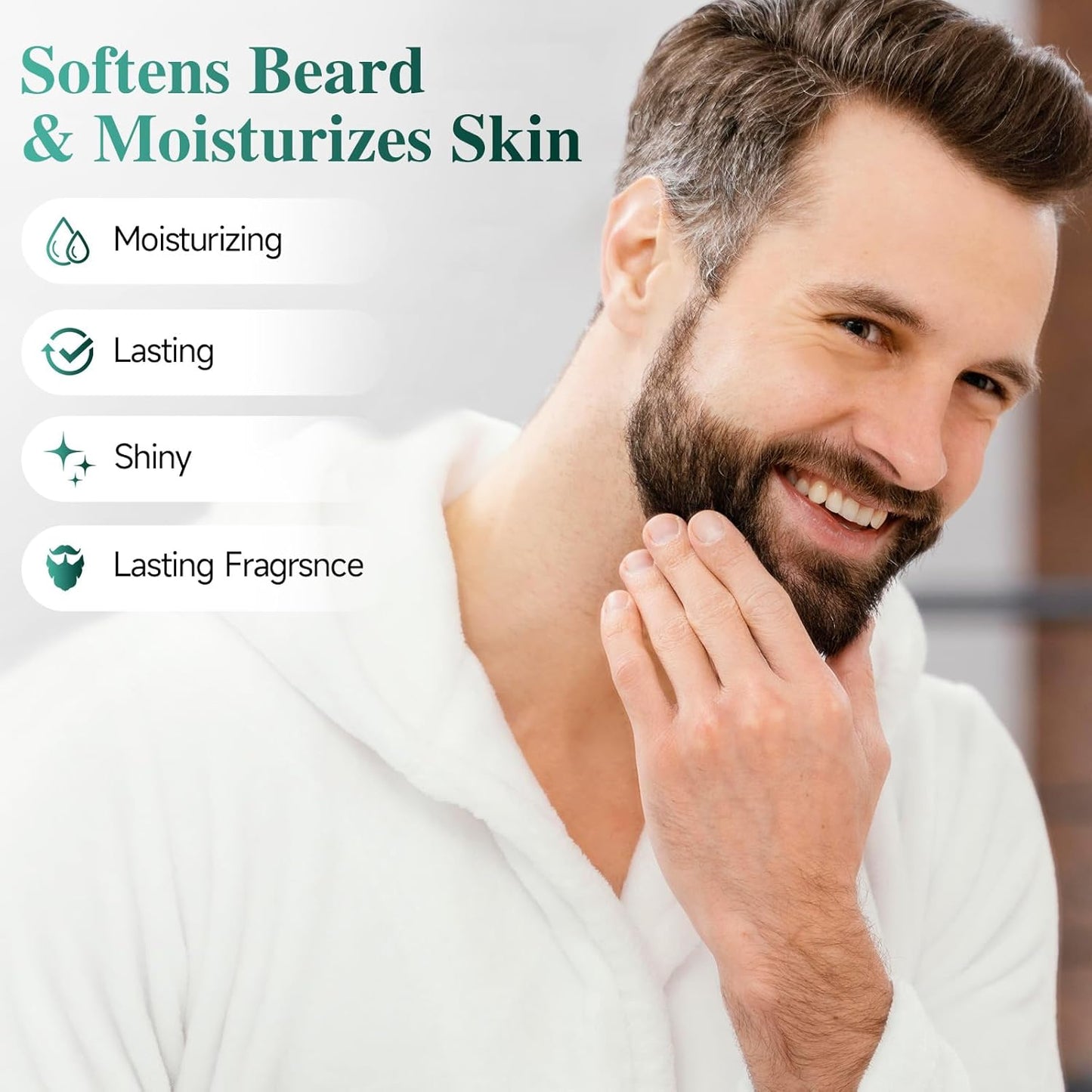 Beard Balm for Men & Conditioning Beard Wax - Made with Castor Oil Natural and Organic Ingredients - Hydrates & Thickens Facial Hair Growth- 2 Ounce Tin (Cedarwood)