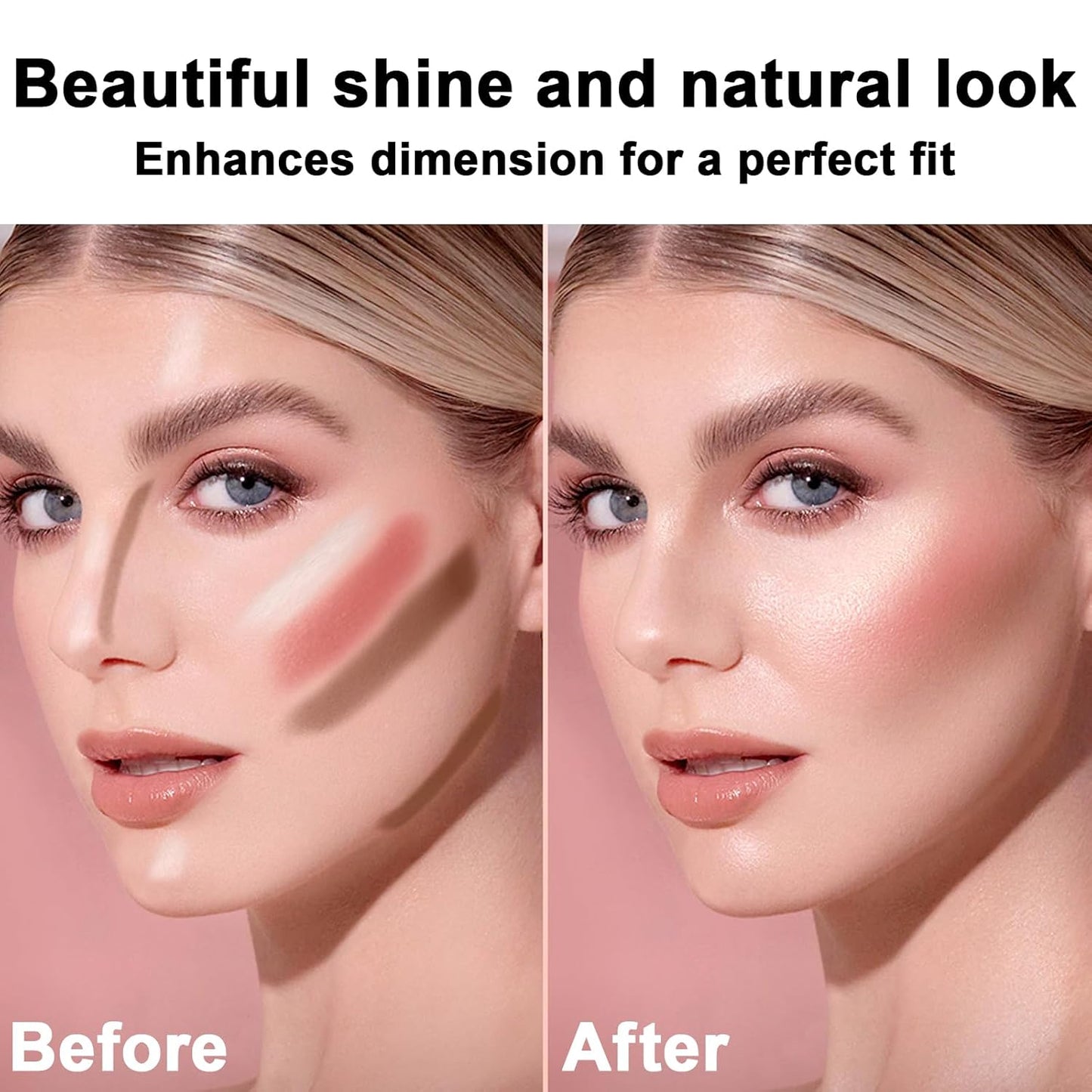 3Pcs Cream Contour Stick Makeup Kit, Shades with Highlighter, Blush and Bronzer Contour Stick for Sculpt the Cheeks, Long Lasting, Waterproof, Matte & Dewy Finish FAIR(7+9+11)