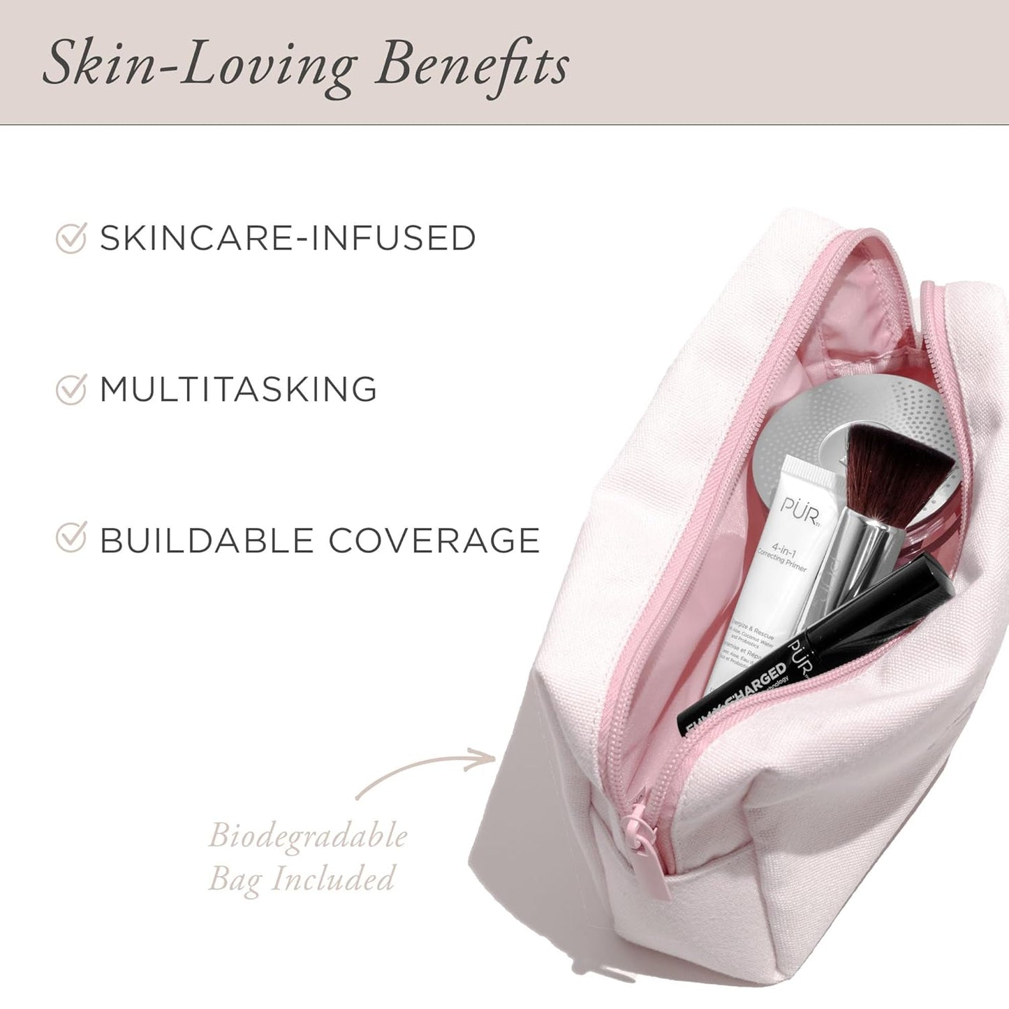 PÜR Beauty Multitasking Essentials Best Sellers Kit, Everyday Look Deluxe Kit, Condition & Moisturize Skin, Cruelty Free, Tan