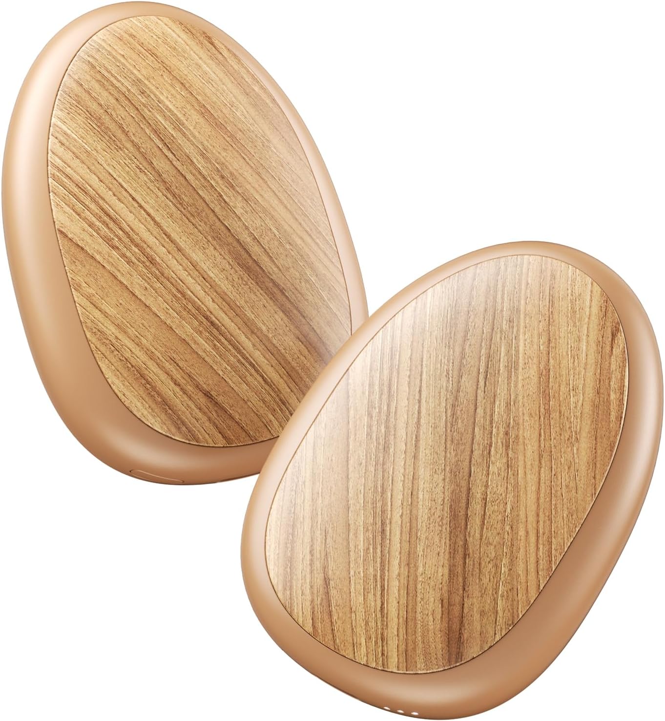 Hand Warmers Rechargeable 2 Pack, AI Temperature Control Electric Handwarmers, Stone Shape Portable Pocket Heater, Great Gift for Christmas Hunting, Golf, Camping Black