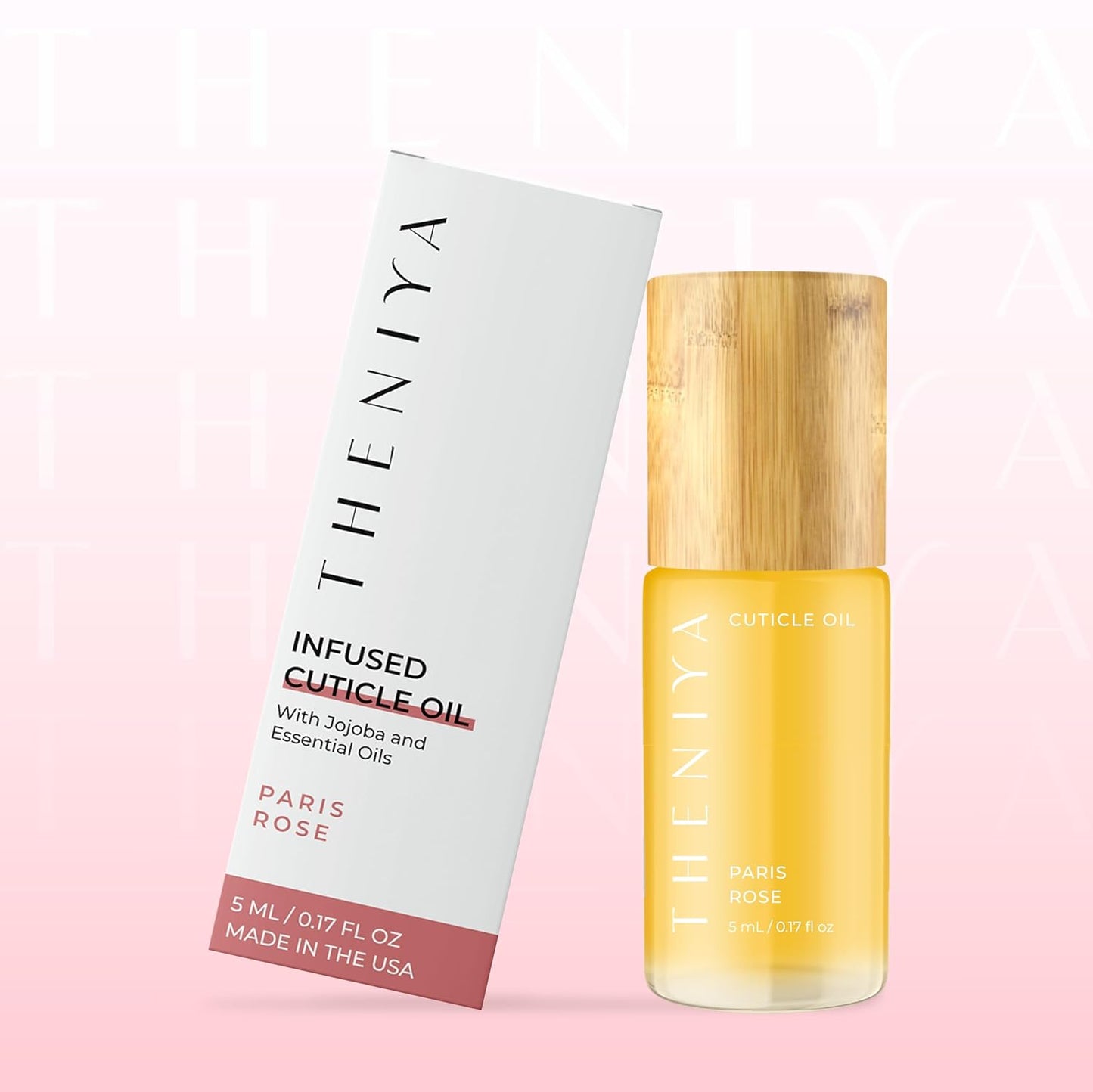 Cuticle Oil for Nail Strengthening and Growth – Hydrating, Vegan, Organic Formula with Jojoba & Vitamin E | 3 Signature Fragrances | 5mL Roll-On (0.17 Fl Oz, Rose Fragrance)