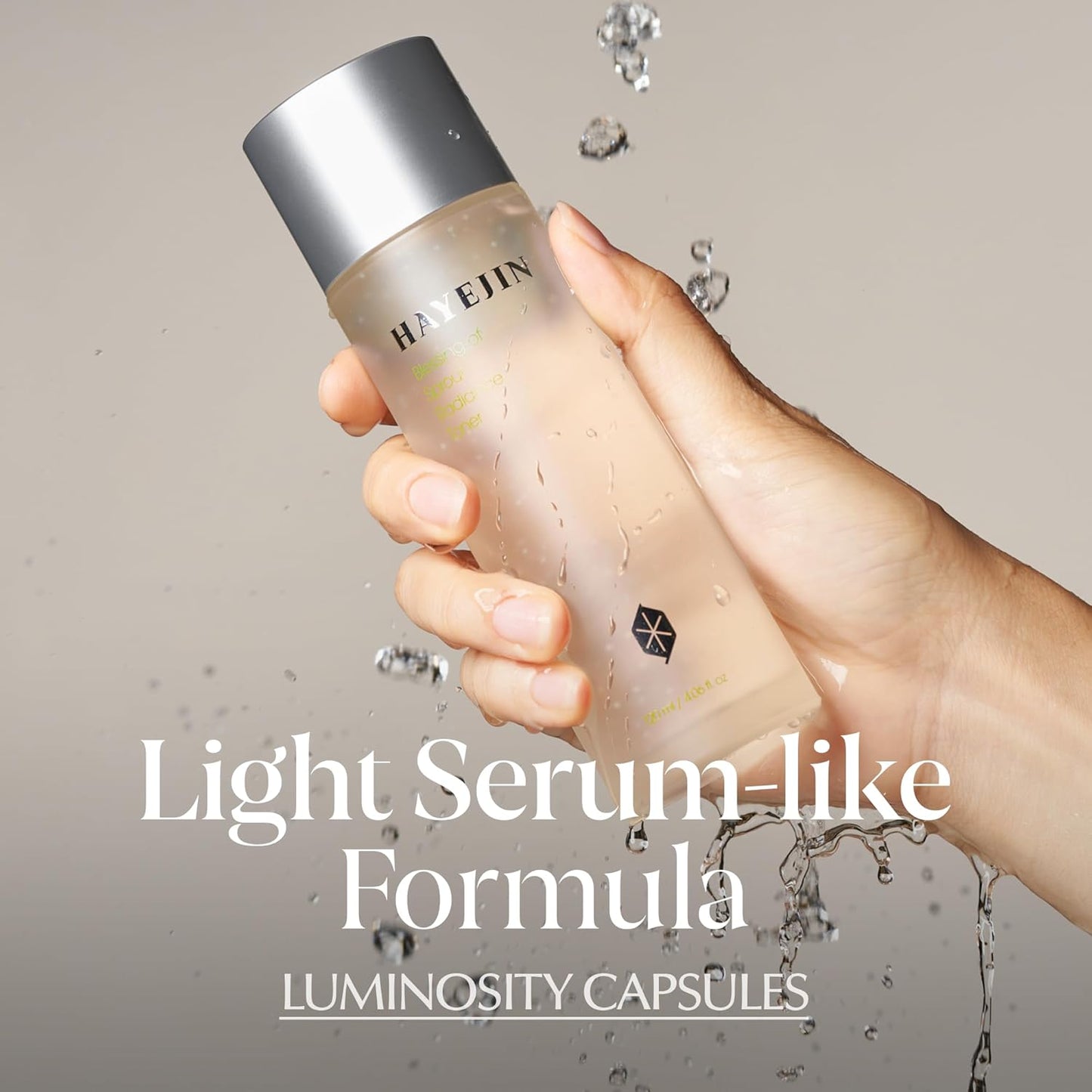 HAYEJIN Blessing of Sprout Radiance Toner | Korean Skin Care Toner for Face w/Radiance Capsules | Hydrating Toner for Dry Sensitive Skin | Glow Brightening Toner (Pack of 1, 4.06 Fl. Oz)