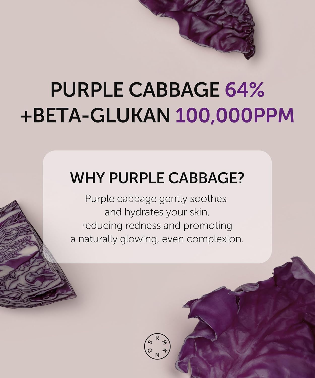 SERUMKIND Purple Cabbage Serum - Calming and Skin Recovery- Korean Face Skincare – Beta Glucan 100,000ppm – Soothing & Redness Relief - Vegan, Cruelty-Free – 1.01 fl.oz.