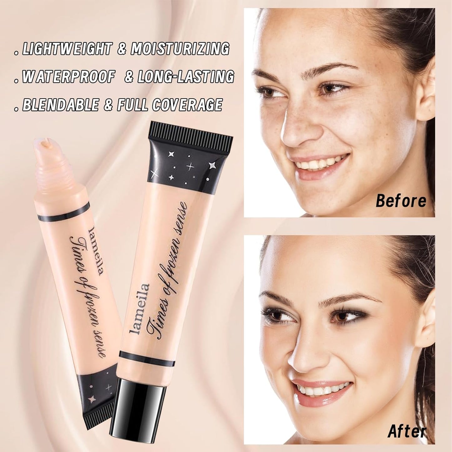 Makeup Set for Girls Teens Women, Makeup Present Set, Makeup Kit, Includes Eyeshadow Palette, Foundation, Blusher, Eyebrow Pencil, Eyeliner, Lip Gloss, Lip Oil, Makeup Brushes & Sponge