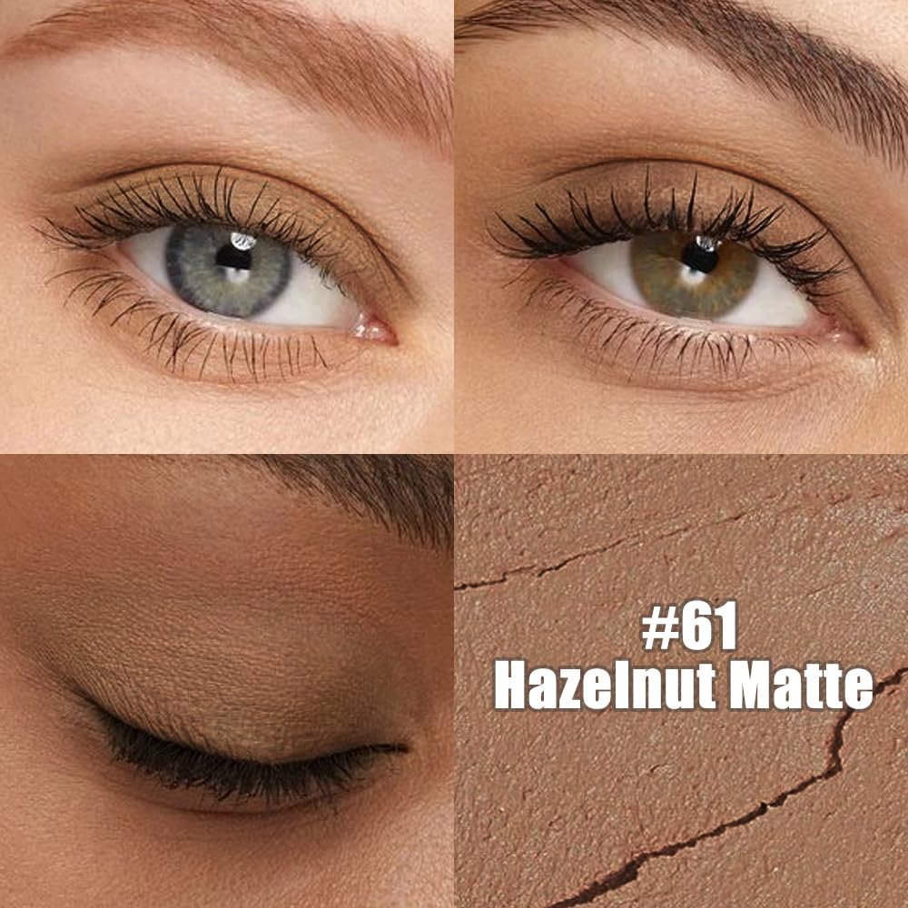 Nude Brown Matte Cream Eye Shadow Stick Makeup for Women, Nude Brown Matte Eyeliner Pencil Eyeshadow Brightener Stick for Eyes, Waterproof Eyeshadow Applicator Blendable sombras para ojos 61#