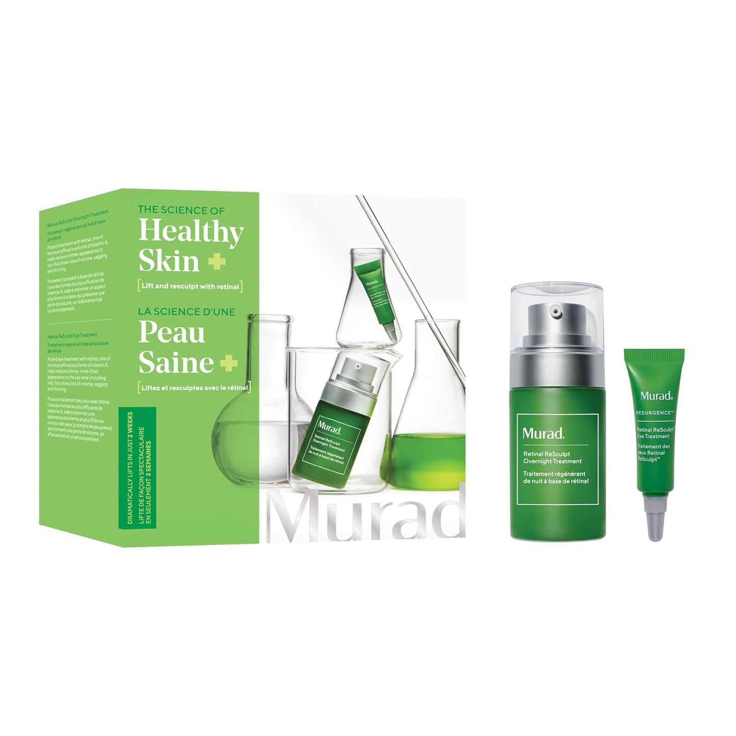 Murad Retinal Trial Kit - Lift and Resculpt with Retinal 2-Piece Trial Kit ($73 Value) - Anti-Aging Set Encapsulated Retinal - Retinal Serum 0.5Fl Oz, Retinal Eye Cream 0.11Fl Oz