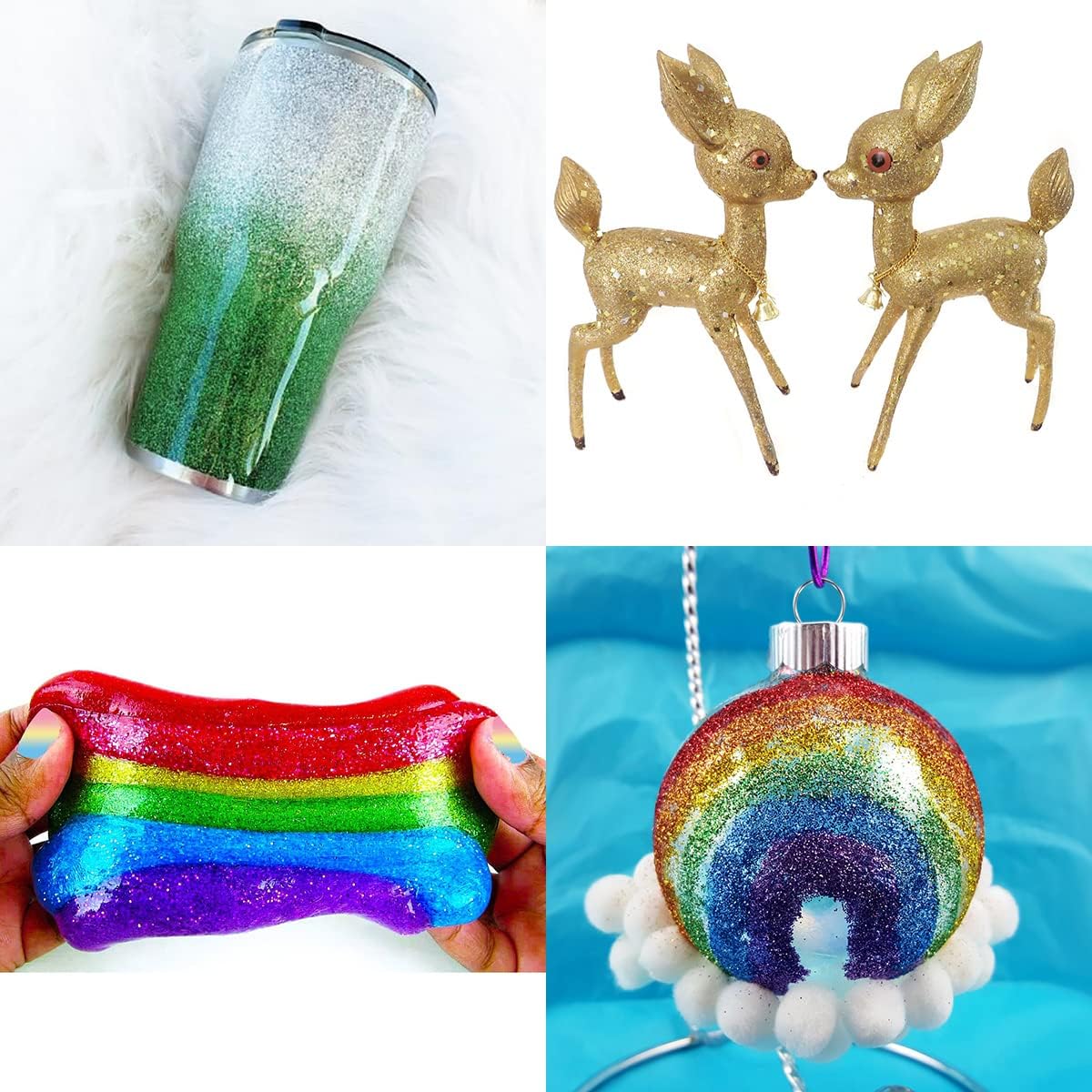 Fine Glitter for Nail Art, 100g/3.5oz Extra Fine Glitter Powder Packs for Epoxy Resin Art, Craft Glitter for Tumblers Candle Slime Making, Festival Body Face Eyeshadow Nail Glitter (Xmas Green)