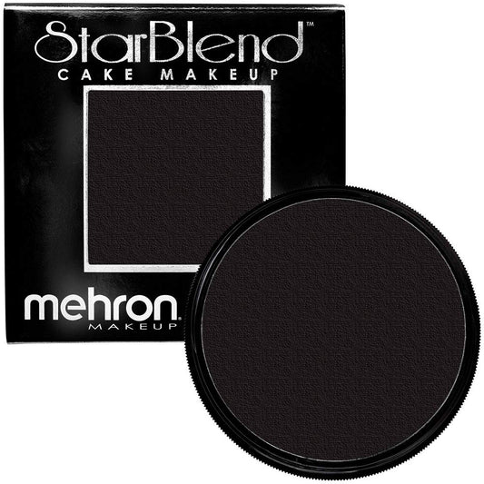 Mehron Makeup StarBlend Cake Makeup | Wet/Dry Pressed Powder Face | Powder Foundation | Black Body and Face Paint 2 oz (56g)