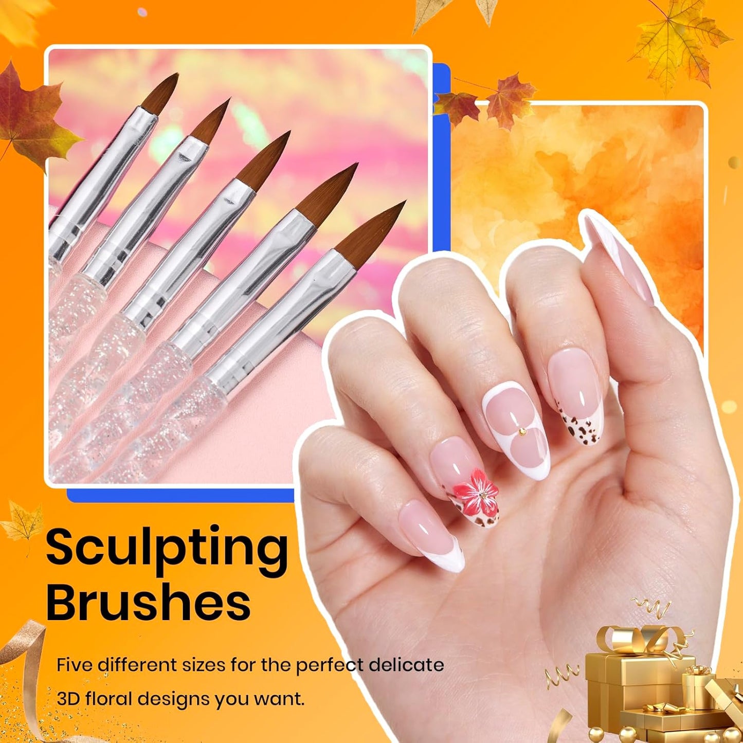 Beetles 31pcs Nail Art Brushes, Nail Art Pens, Dotting Tools, Dust Brush, Striping Liner Fingernail Drawing Pens with Palette Holder All in One for Starter Manicure Design Set