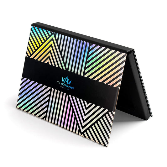 Makeup Magnetic Palette with Mirror and 20Pcs Metal Stickers, Empty Storage Palette for Eyeshadow Powder Highlighter