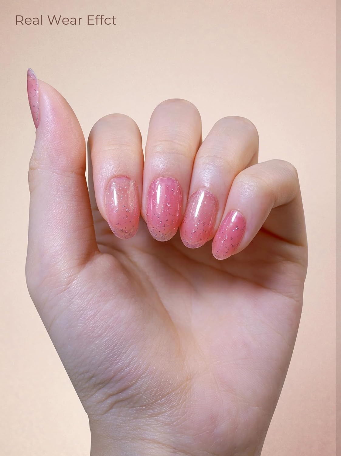 Pre Cured Gel Nail Strips - 44PCS Salon Quality Gel Nail Stickers - Long Lasting Polish Wraps for Women no UV Light Needed Easy Apply& Remove (PinkMuse)