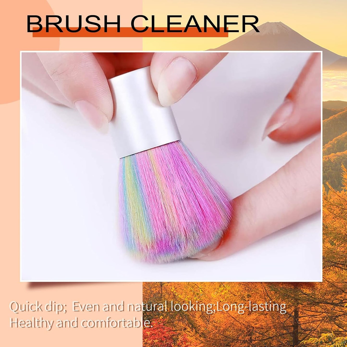 6 Colors Dip Powder Set, Nude Brown Dipping Powder Color Set, Glossy Nail Art Manicure DIY Salon Home Gift for Ladies (YYSDDPS-08-6PCS)