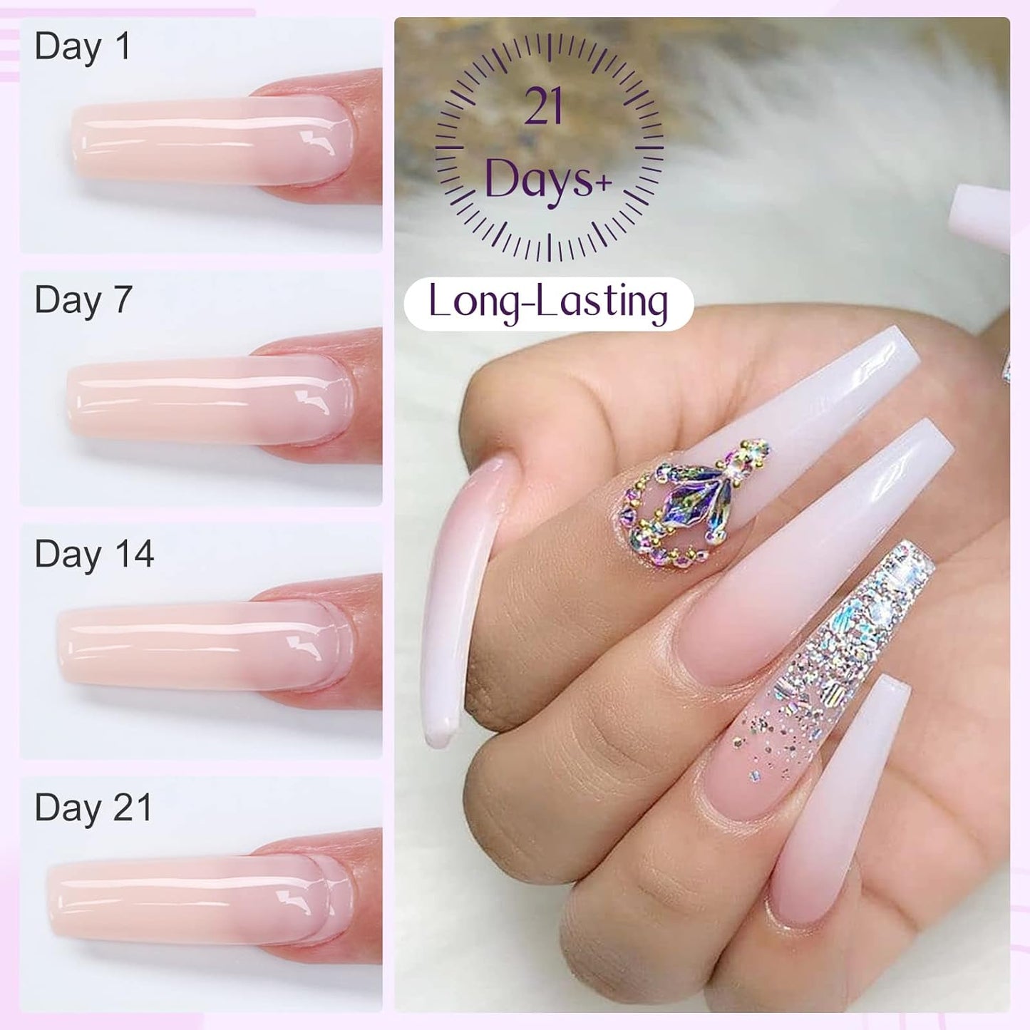 SAVILAND 100 g Builder Nail Gel U V - 3.5 oz Nude Color Hard Gel for Nails High-Capacity for Nail Extension Enhancement Strengthen U V Gel LED Repair Carving DIY Nail Art Manicure Set