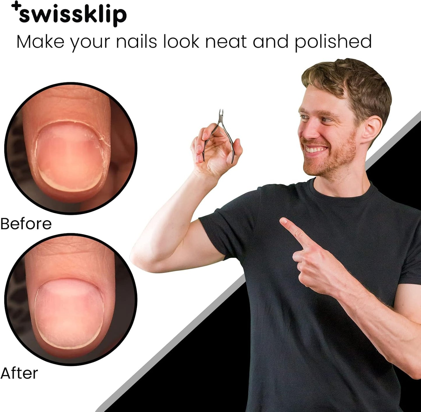 Swissklip Cuticle Trimmer I Best Cuticle Remover I Cuticle Nippers, Cutter, Scissors I Nail Nipper used along with Cuticle Pusher Tool, Cuticle Clippers, Nail Cuticle Trimmer (Pack of 3)