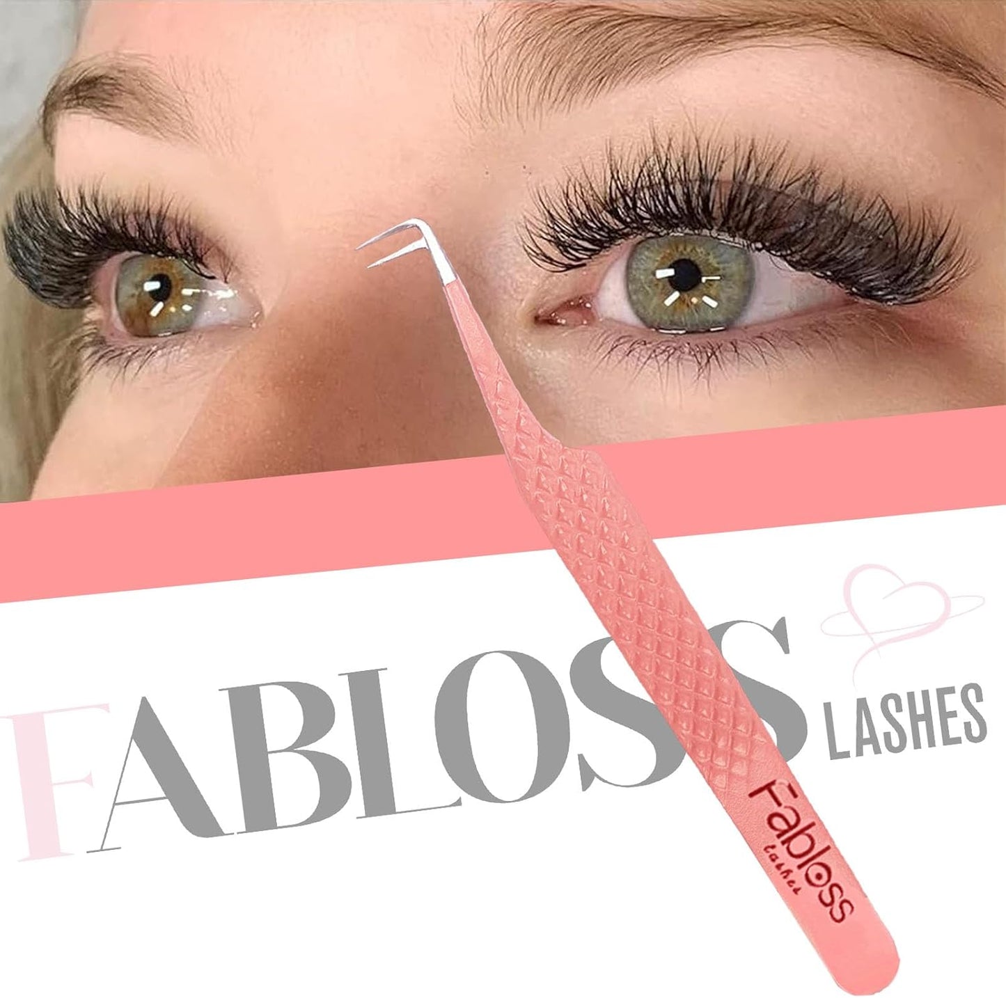 Volume Tweezers for Eyelash Extensions, Pointed Craft Tweezers Lash Tweezers For Women Lash Extension Tweezers Eyelash Rxtension Supplies Japanese Steel (Pink)