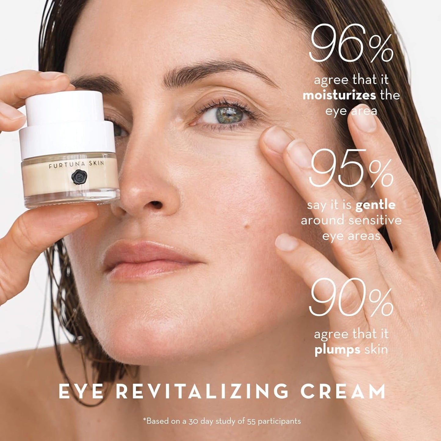 Furtuna Skin Eye Revitalizing Cream - Multi-Corrective, Helps Reduce Dark Circles and Puffiness, Wild Foraged Botanicals, Vegan, Ophthalmologist Tested