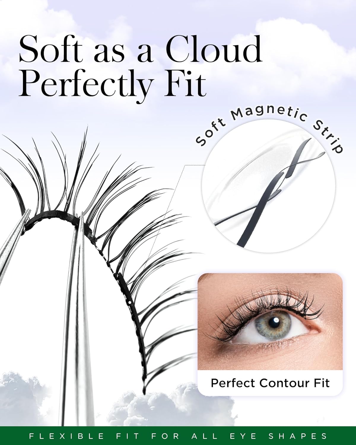 BEYELIAN Magnetic Eyelashes with Applicator Kit, Reusable Natural Look False Lashes, No Glue Needed Soft Magnetic Lashes for Eye MAGIC-27 (Lightweight & Comfortable)