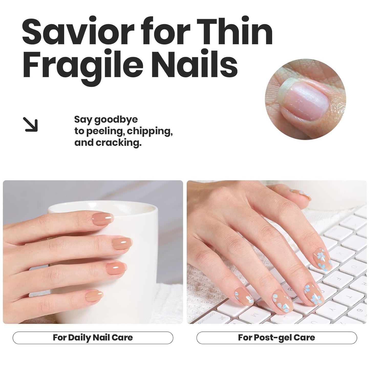 Bettles Jelly Nail Polish Set - Twilight Nude 6 Colors Quick Dry Nail Polish Kit Sheer Nude Pink Brown Regular Neutral Colors Nail Lacquer DIY Manicure Art Salon Fall Gift for Women