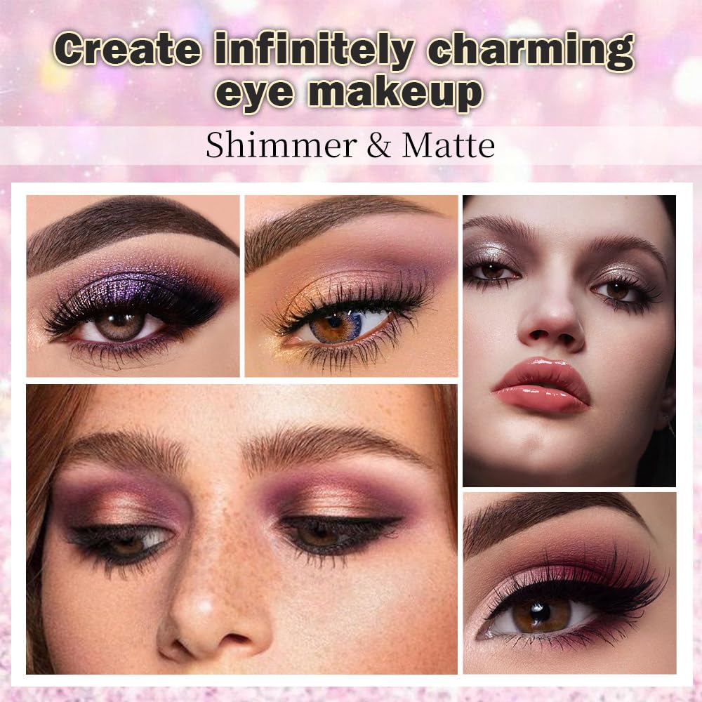 Neutral Smokey Eye Shadow Palette,Nude Mauve Rose Gold Cream Eyeshadow Palette,Make Up Pallets for Women Natural Eyeshadow for Eyes Long Lasting Naturing-Looking