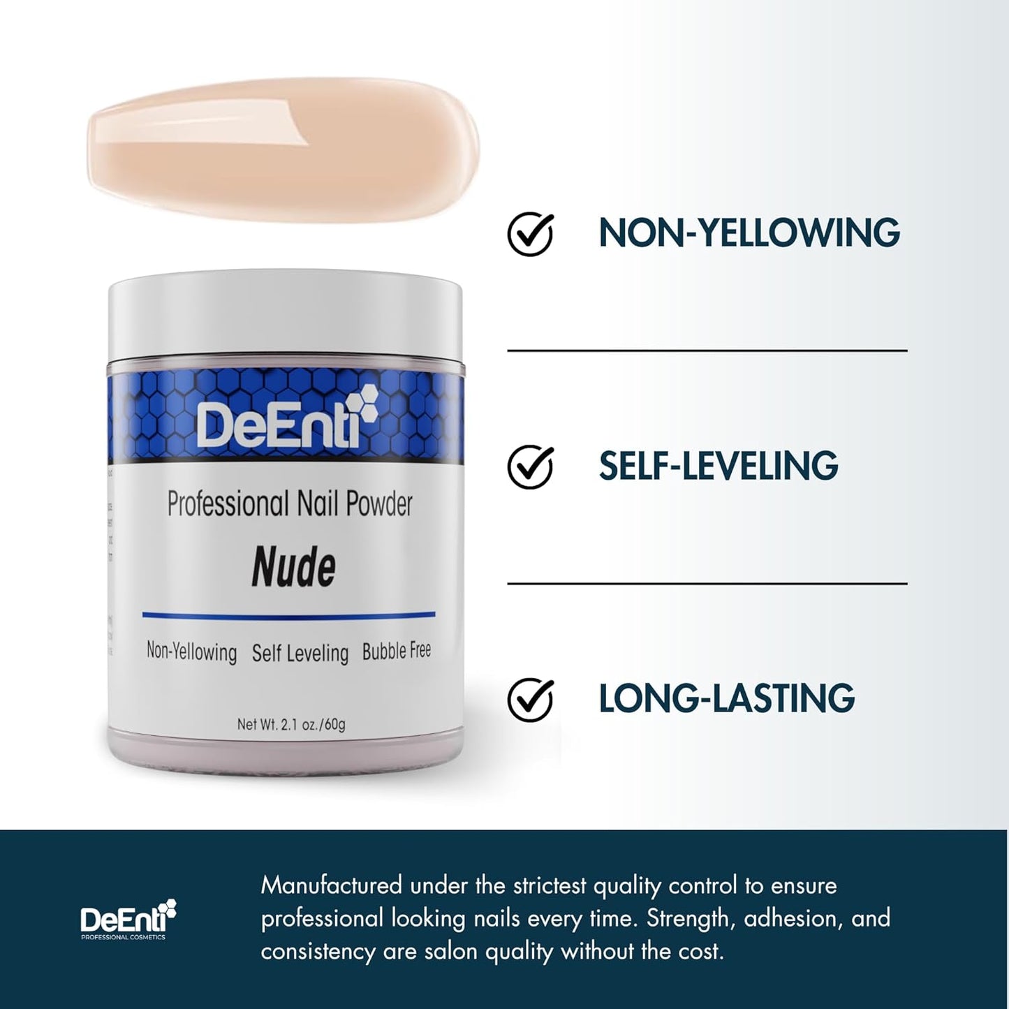 Acrylic Nail Powder, 2oz Nude Acrylic Powder Dip for Nails, Long Lasting Salon Quality, Bubble Free Professional Manicures, Fake Nails, Carving & Extensions