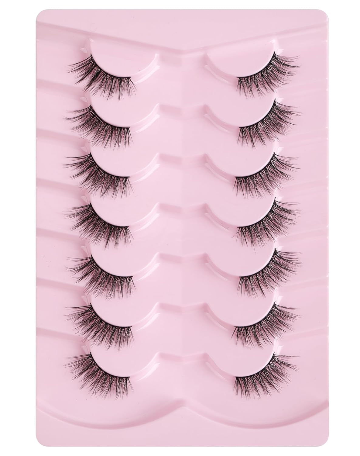 Onlyall Half Eyelashes Corner Lashes Natural Lashes Half Lashes Wispy End Lashes Corner Eyelashes 3/4 Lashes 7 Pairs C19