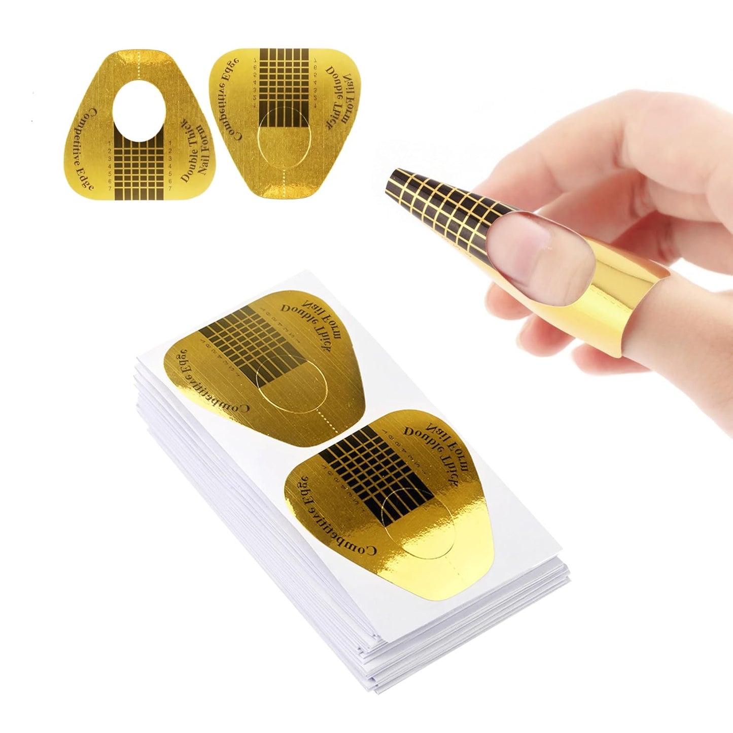 Nail Forms for Builder Gel 200pcs Nail Extension Forms Beautiful for DIY at Home Nail Forms for Acrylic Nails Create Long Lasting Gel Extensions Professional Nail Art Supplies