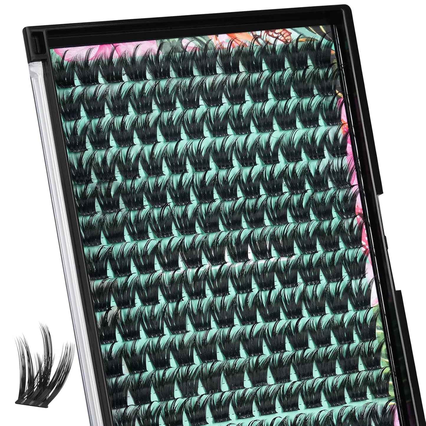 Lash Clusters Wet Look 168Pcs Eyelash Cluster Ultra-Thin Lash Band Eyelashes Extensions Spiky Anime Wide Span Lashes(Orchid,C-10mm)