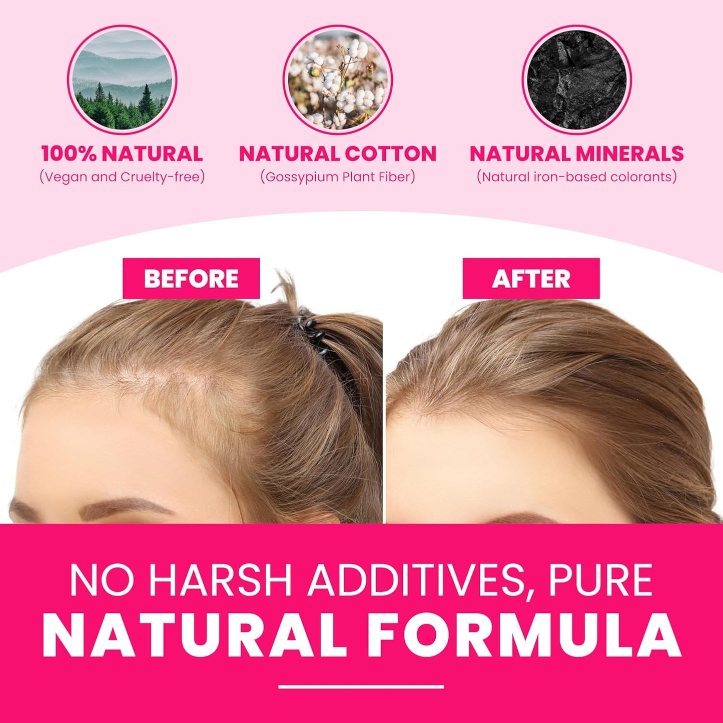 VELO Hair Building Fibers for Thinning Hair –AUBURN Hair Fibers for Men & Women – Covers Bald Spots, Hairline Powder, Hair Thickening Fibers – Hair Filler Powder for Fuller-Looking Hair – 30g