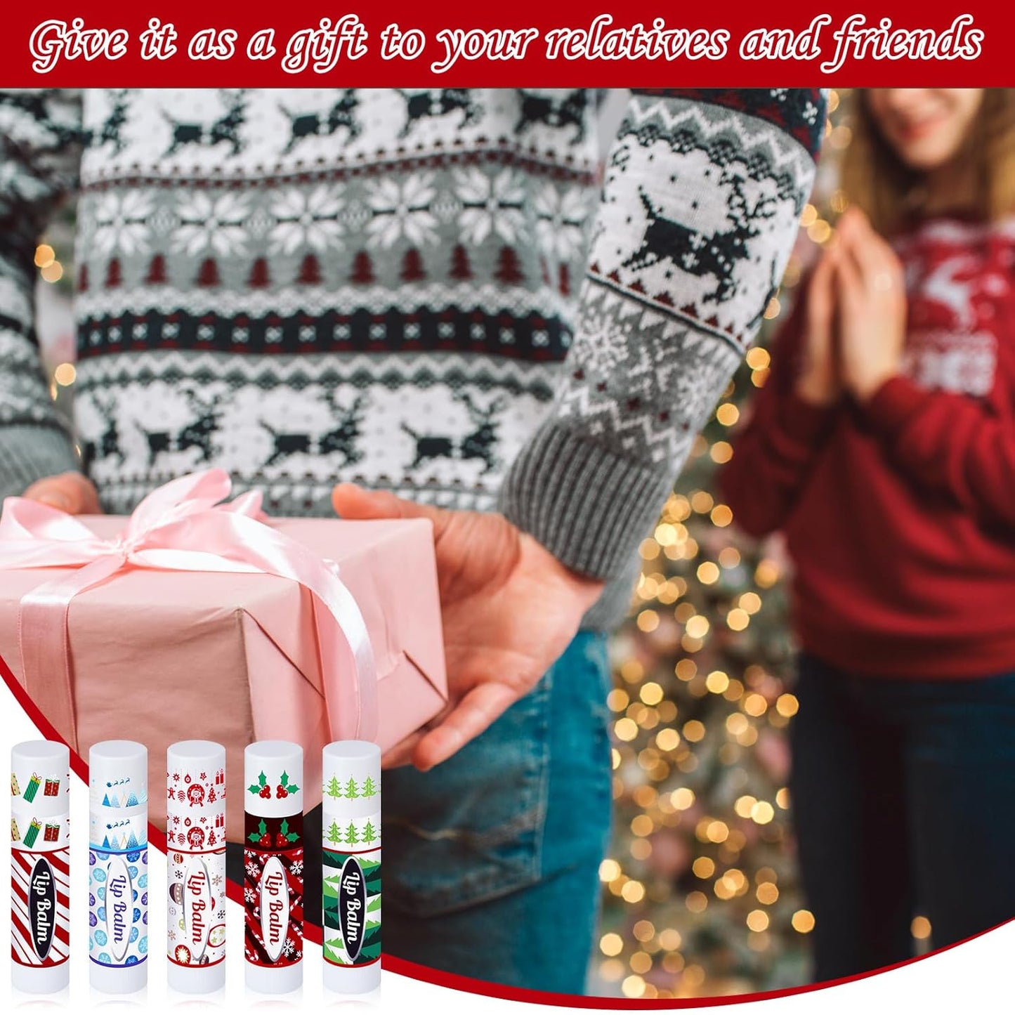 Christmas Lip Balm Bulk Cute Xmas Lip Balm Gifts Set Moisturizing Lip Care Christmas Stocking Stuffers Holiday Treat Goodie Gifts Xmas Party Favors Supplies for Kids Women Men(200 Pcs)