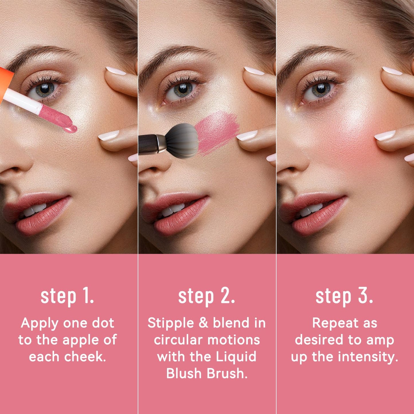 Liquid Blush, Long-lasting & Blendable Liquid Blush for High-Pigment Color, Achieve a Soft, Dewy, Healthy Natural Finish (05-Warm Orange, 0.2 Ounce)