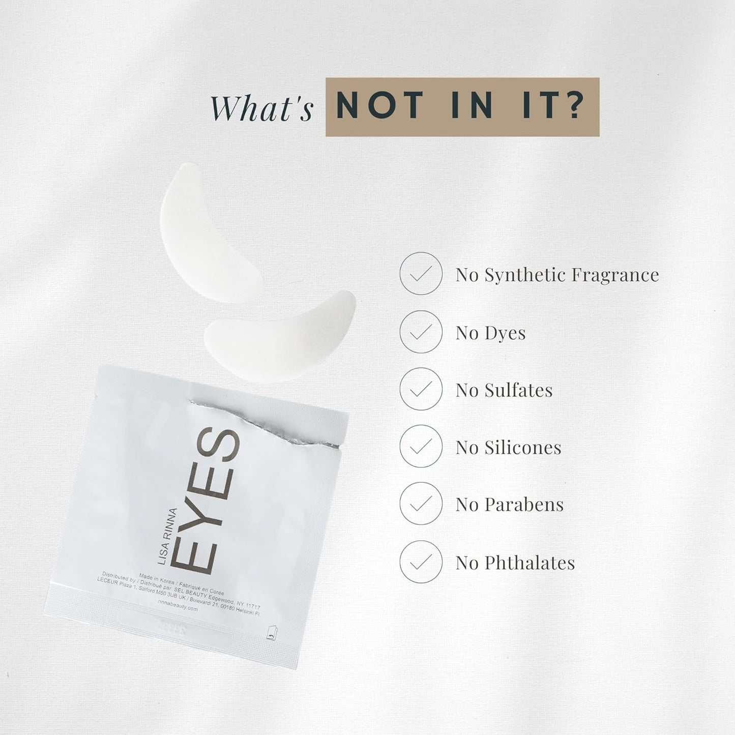 Rinna Beauty Bright Eyes Refreshing Under Eye Gel Cooling Patches