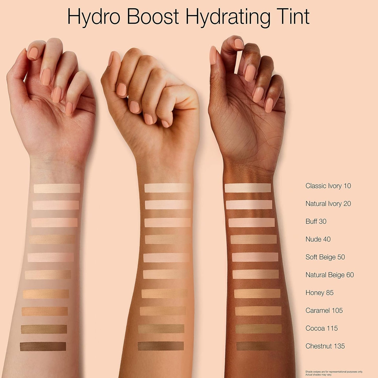 Neutrogena Hydro Boost Hydrating Tint with Hyaluronic Acid, Lightweight Water Gel Formula, Moisturizing, Oil-Free & Non-Comedogenic Liquid Foundation Makeup, 40 Nude Color, 1.0 fl. oz (Pack of 2)