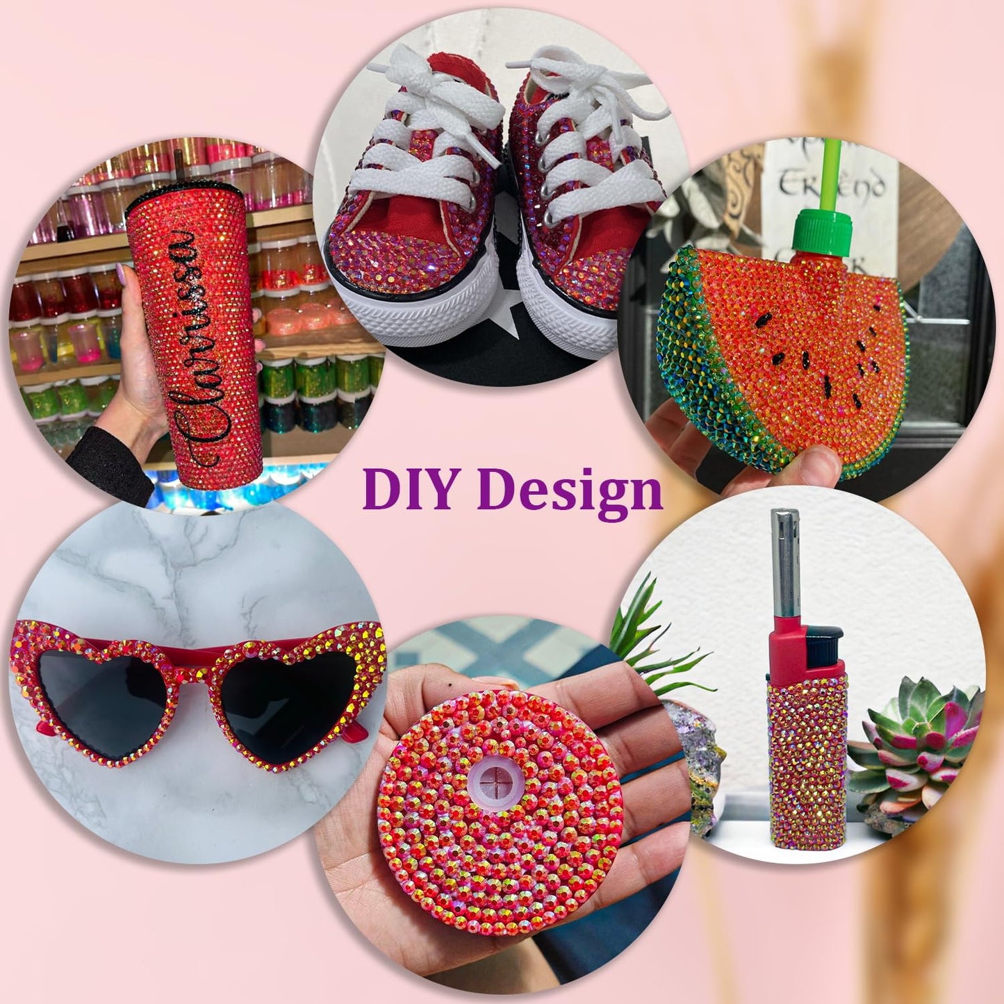 25000Pcs Resin Jelly Rhinestones with Tweezers for Crafting, Red AB Flatback Gems, Bedazzling Crystal with 3Pcs 10ml B7000 Jewelry Glue for DIY Crafts Clothing Tumblers Shoes Fabric Nail Art