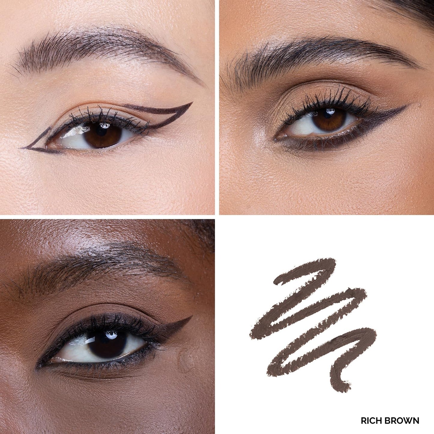 OFIR Waterproof Eye Pencil | Vegan, Cruelty-Free & Smudge-Proof | Creamy Gel Formula for Smooth Application | Long-Lasting, Full-Coverage, Precise Eyeliner Pencil (Rich Brown - Warm Brown)