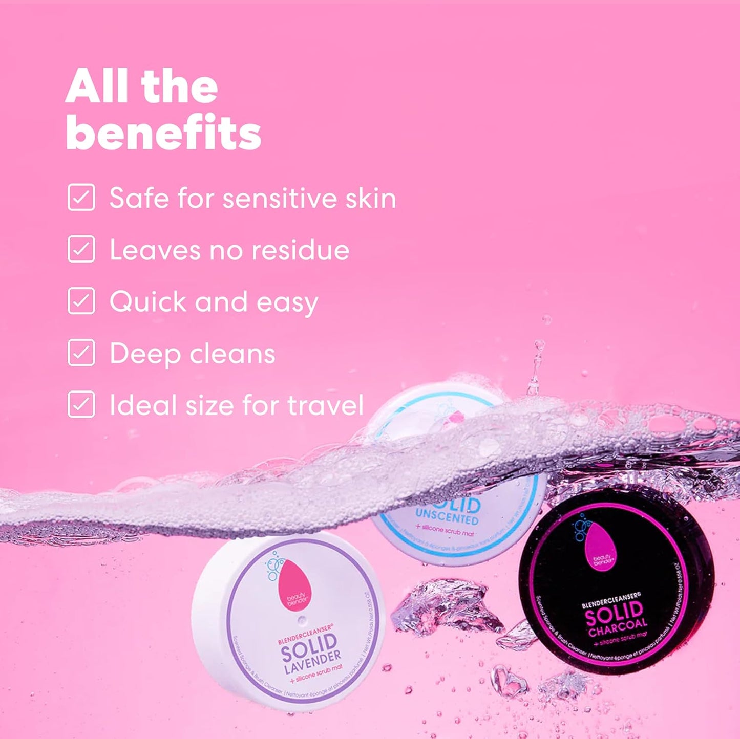 Blendercleanser® Solid Lavender Sponge & Brush Cleanser (1oz)