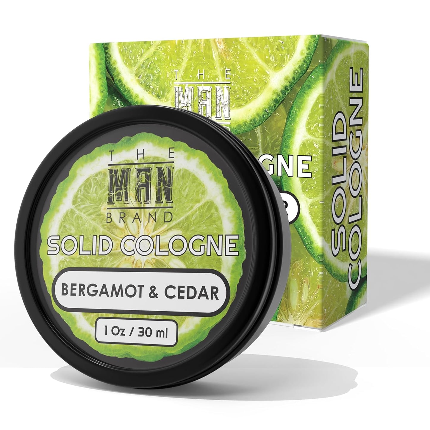 Solid Cologne Men's Bergamot and Cedar Solid Cologne Balm, Wax Bergamot Cologne for men, Solid Perfume with a Citrus Bergamot Scent (1 Ounce, Bergamot Perfume Mens Cologne Balm)
